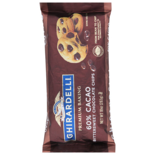 Ghirardelli Chocolate Chips, Bittersweet, 60% Cacao