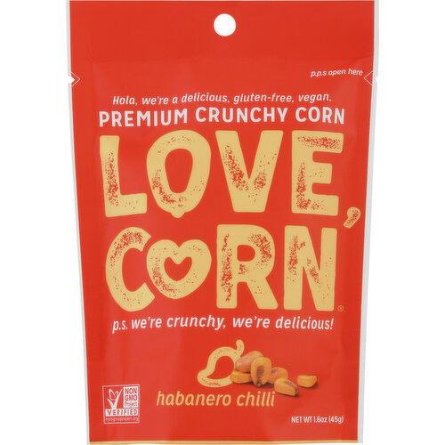 Love Corn Corn, Premium, Habanero Chilli, Crunchy