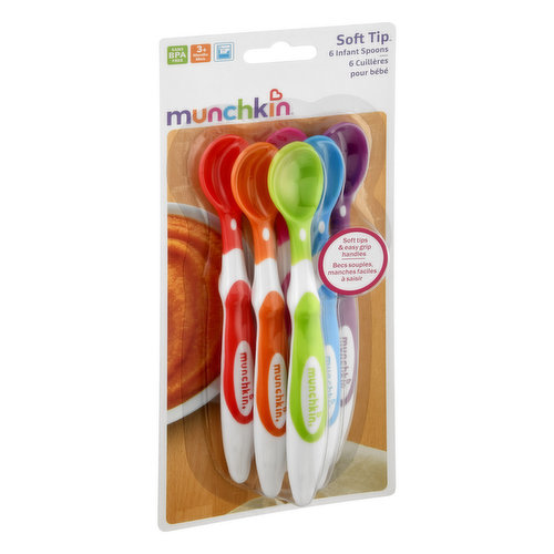 Munchkin 6 Pack Soft Tip Infant Spoons