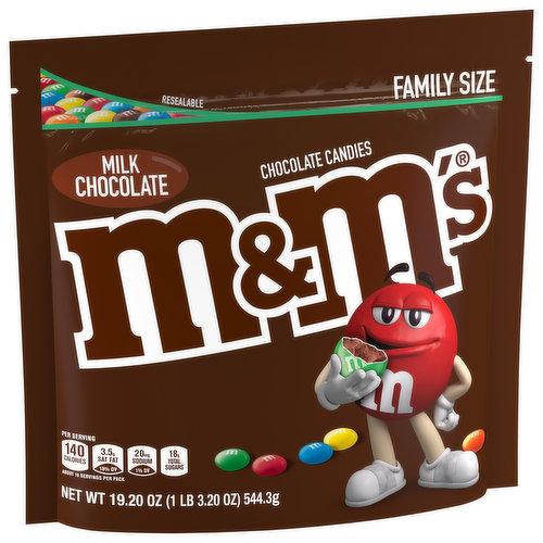 M&M's Peanut Milk Chocolate Red White & Blue Summer Candy, Sharing Size,  10.05 Oz Resealable Bag