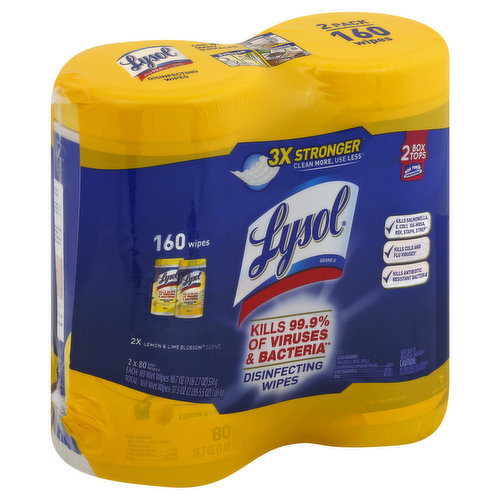 Lysol Disinfecting Wipes, Lemon & Lime Blossom Scent