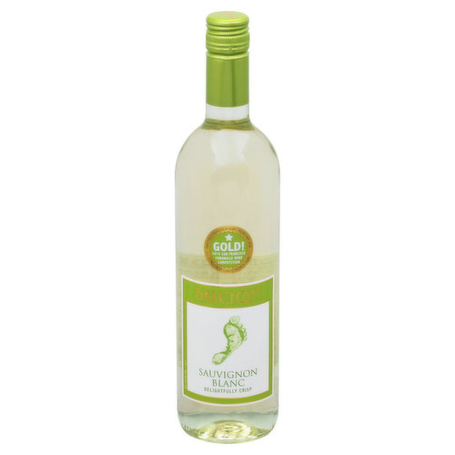 Delightfully crisp. Gold! 2016 San Francisco chronicle wine competition. Barefoot's sauvignon blanc blends have won. Consistent quality. Proven value. Barefoot Blanc California. Barefoot blanc is our driest white wine, bursting with fruit flavors of fresh pear and crisp citrus, pack a picnic basket, find a sunny spot and uncork! Here at Barefoot, we believe wine should be more fun and less serious. Whether you're in a tee or a tux, get Barefoot and have a great time! Get barefoot and have a great time! barefootwine.com. Alc. 13% by vol. Vinted and bottled by Barefoot Cellars, Modesto, CA 95354.