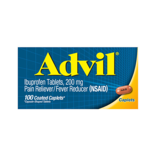 Advil Ibuprofen, 200 mg, Coated Caplets