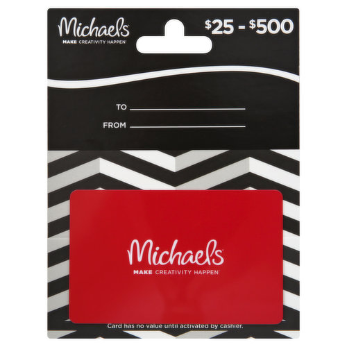 Michaels Gift Card, $25-$500