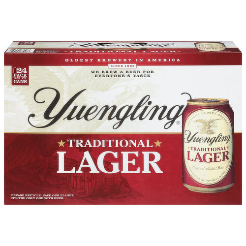 Yuengling Beer, Traditional Lager, 24 Pack