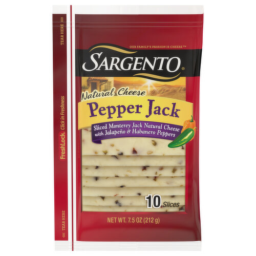 Sargento Cheese, Pepper Jack, Natural