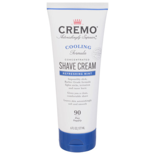 Cremo Shave Cream, Cooling, Refreshing Mint