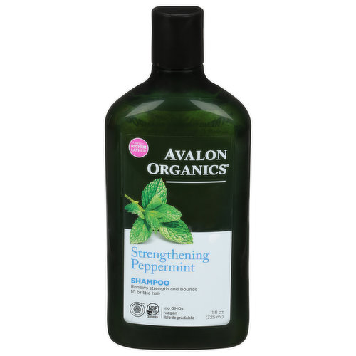 Avalon Organics Shampoo, Peppermint, Strengthening