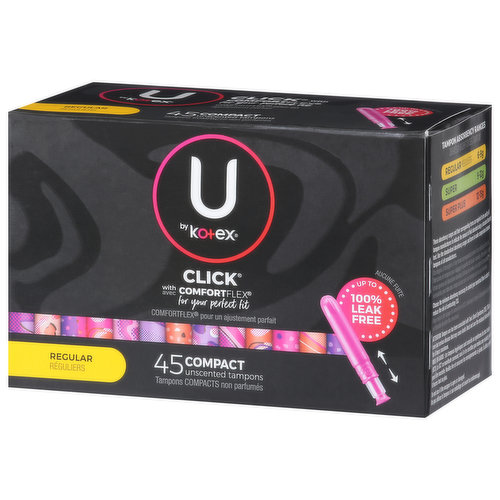 U by Kotex Tampons, Compact, Regular, Unscented - FRESH by Brookshire's