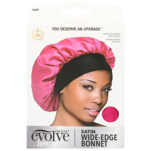 Firstline Bonnet, Fuchsia, Wide-Edge, Satin, Luxe