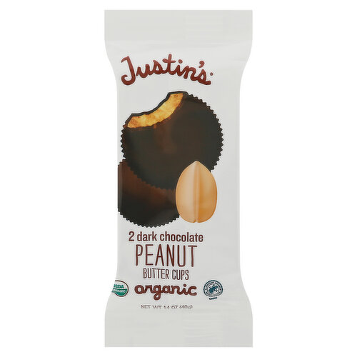 Justin's Peanut Butter Cups, Organic, Dark Chocolate