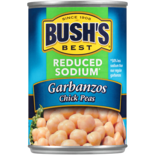 Bush's Best Garbanzos, Reduced Sodium, Chick Peas