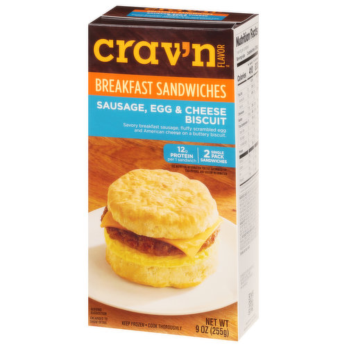 Sausage Egg & Cheese Biscuit Breakfast Sandwiches - Catz in the Kitchen