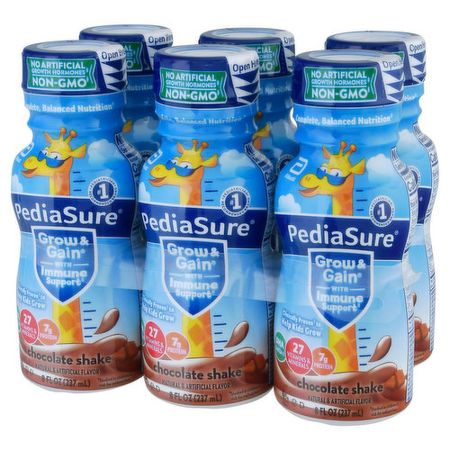 PediaSure Grow and Gain With Immune Support Shake, Complete Balanced  Nutrition, PediaSure Strawberry PediaSure Vanilla and PediaSure Chocolate  Flavors, 12 Pack