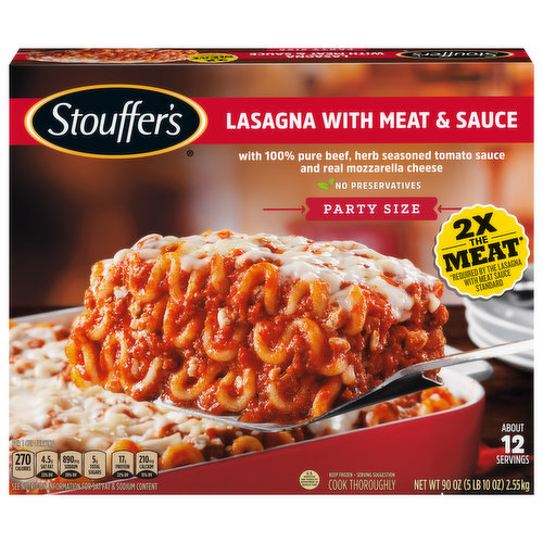 Stouffer's Lasagna, with Meat & Sauce, Party Size