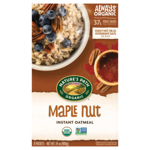 Nature's Path Organic Instant Oatmeal, Maple Nut