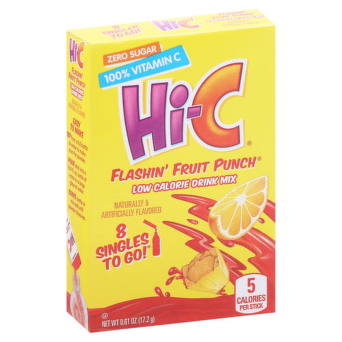 Hi-C Drink Mix, Low Calorie, Flashin' Fruit Punch