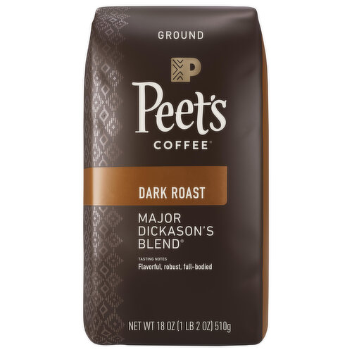 Peet's Coffee Coffee, Ground, Dark Roast, Major Dickason's Blend