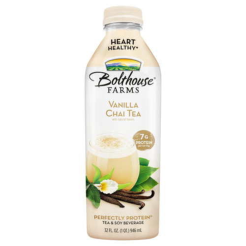 After more than 100 years of working the land, one lesson rises to the top: The best beverages come from the best ingredients. Crisp veggies. Ripe fruit. All blended together to make great-tasting juices, smoothies and protein shakes. Goodness in, goodness out. Feel good about what's in this bottle. Our vanilla chai is a smooth blend of brewed green tea, heart healthy soy protein (25 grams of soy protein daily, as part of a diet low in saturated fat heart disease and cholesterol, may reduce the risk of heart disease. A serving of vanilla chai has 7 grams of soy protein), chai spices and a hint of vanilla flavors - it's as nutritious as it is delicious. Essential Nutrients: Protein: Provides essential building blocks to help build and maintain your body. Please recycle.