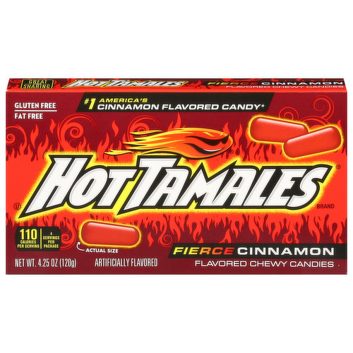 Hot Tamales Flavored Chewy Candies, Fierce Cinnamon