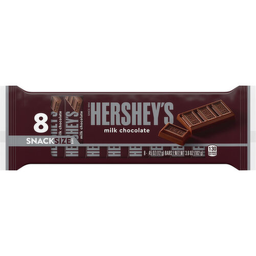 Hershey's Bars, Milk Chocolate, Snack Size