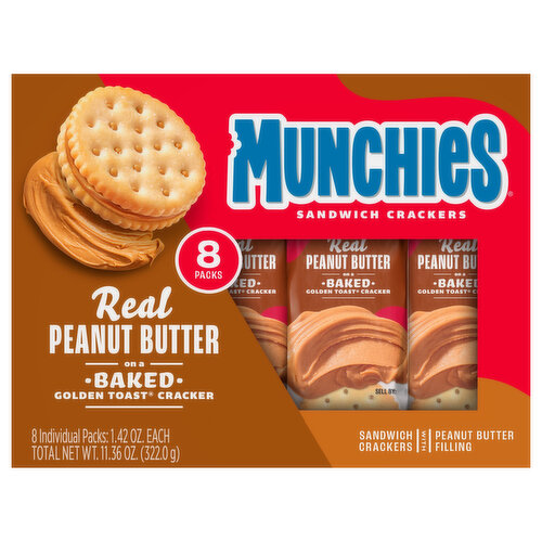 Munchies Sandwich Crackers, with Peanut Butter Filling