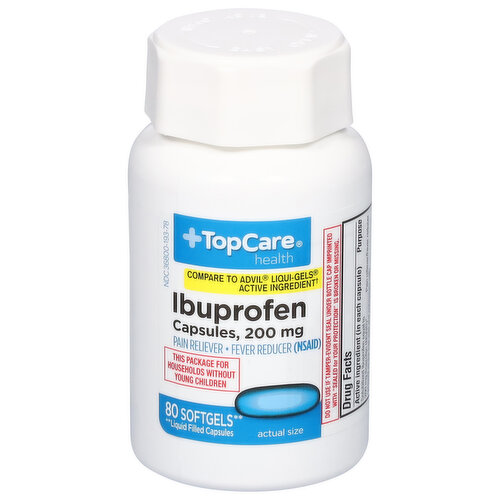 TopCare Ibuprofen, 200 mg, Softgels