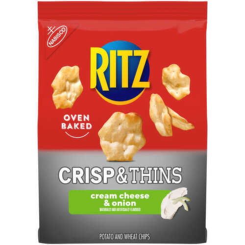RITZ Crisp and Thins Cream Cheese and Onion Chips