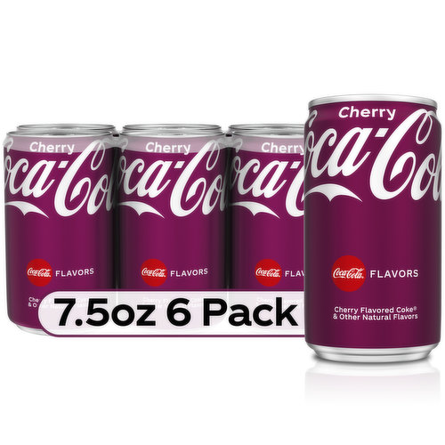 Coca-Cola Soda, Cherry, 6 Pack