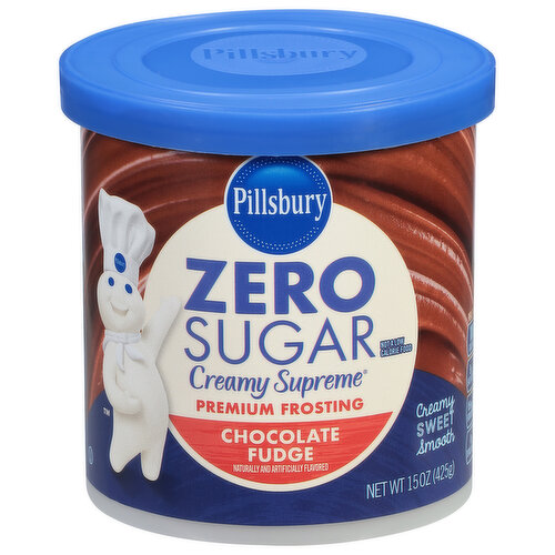 Pillsbury Frosting, Zero Sugar, Chocolate Fudge, Premium