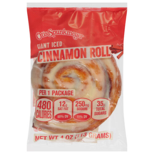 Otis Spunkmeyer Cinnamon Roll, Giant Iced