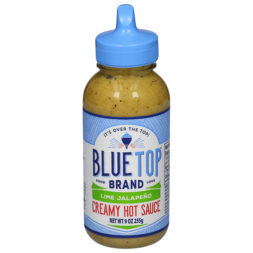 Blue Top Brand Hot Sauce, Creamy, Lime Jalapeno