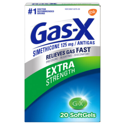 Gas-X Antigas, Extra Strength, 125 mg