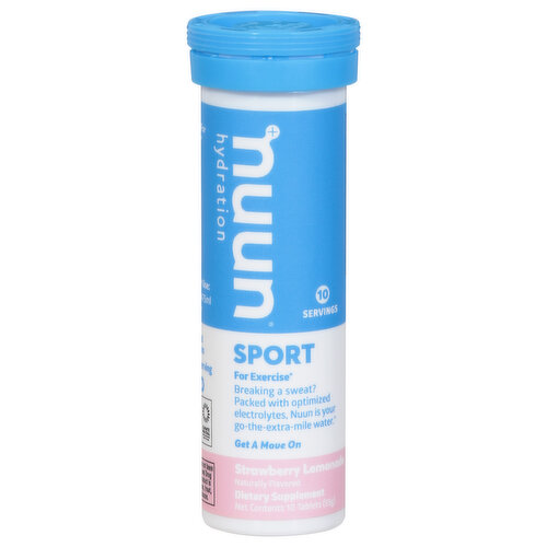 Nuun Electrolyte Supplement, Effervescent Tablets, Strawberry Lemonade