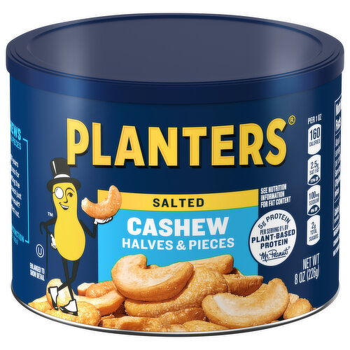 Planters Cashew, Salted, Halves & Pieces