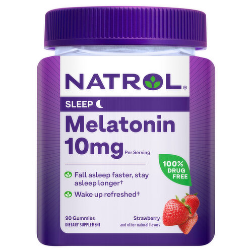 Natrol Melatonin, Sleep, 10 mg, Gummies, Strawberry