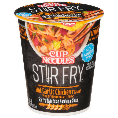 Nissin Asian Noodles in Sauce, Hot Garlic Chicken Flavor, Stir Fry