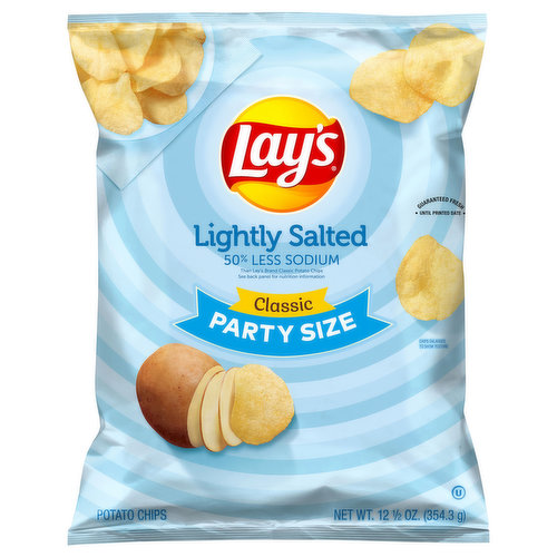 Lay's Potato Chips, Lightly Salted, Classic, Party Size