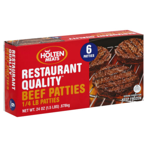 Holten Meats Beef Patties, Restaurant Quality