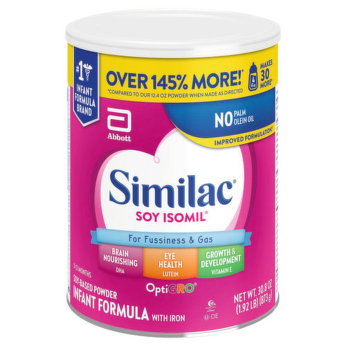 Similac Infant Formula with Iron, Soy-Based Powder, OptiGro