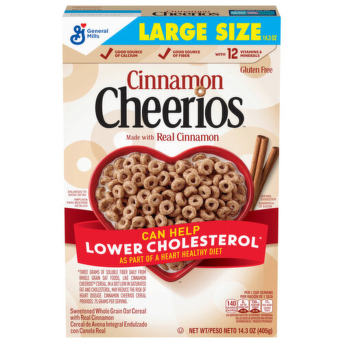 Cheerios Cereal, Cinnamon, Large Size