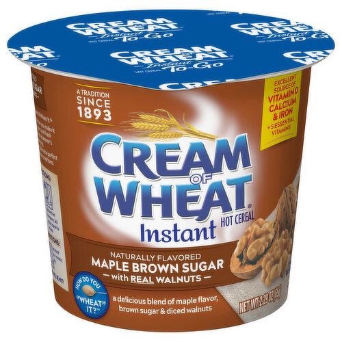 Cream of Wheat Hot Cereal, Instant, Maple Brown Sugar with Real Walnuts