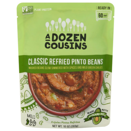 A Dozen Cousins Pinto Beans, Refried, Classic, Mild