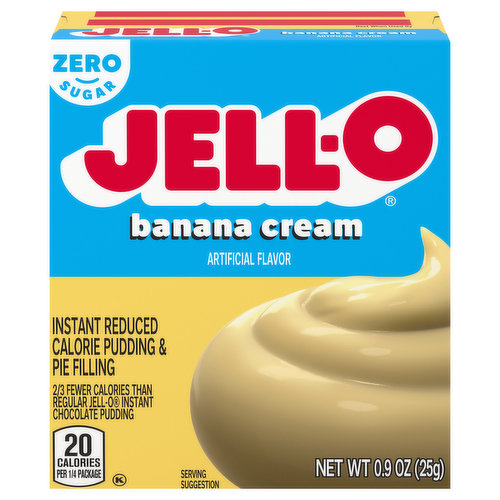 Jell-O Pudding & Pie Filling, Instant, Reduced Calorie, Banana Cream
