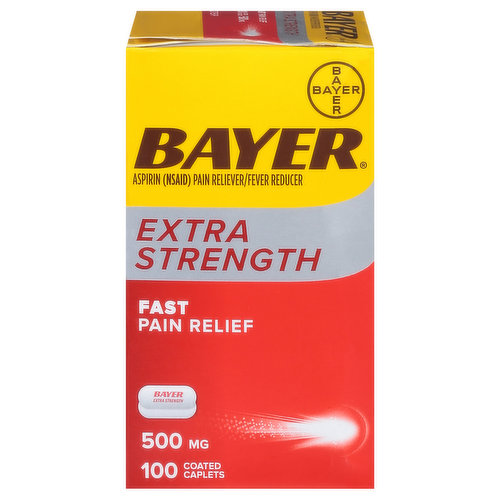 Bayer Fast Pain Relief, Extra Strength, 500 mg, Coated Caplets