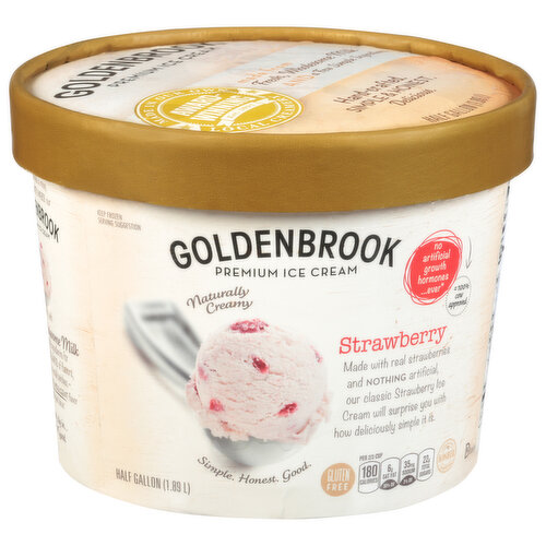 Goldenbrook Ice Cream, Premium, Strawberry