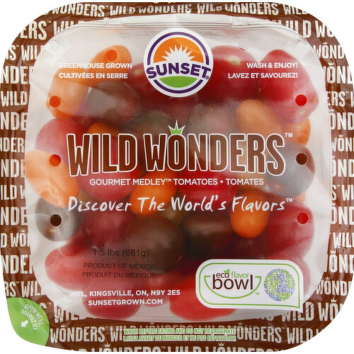 Sunset Tomatoes, Gourmet Medley, Wild Wonders