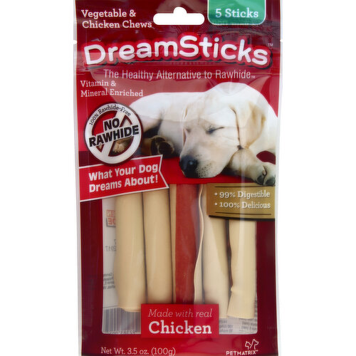 DreamBone Chews, Vegetable & Chicken, Dreamsticks