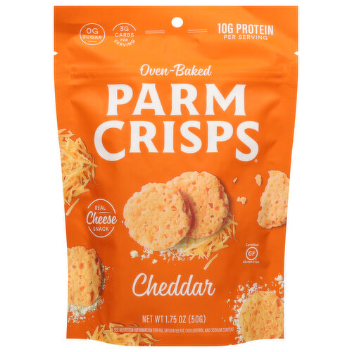 Parm Crisps Cheese Snack, Cheddar, Oven-Baked