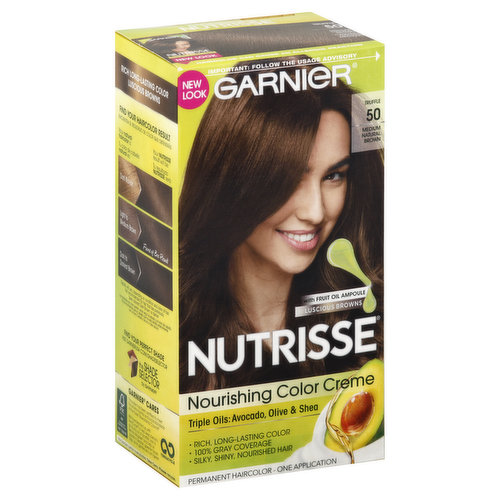 Nutrisse Permanent Haircolor, Medium Natural Brown, Truffle 50